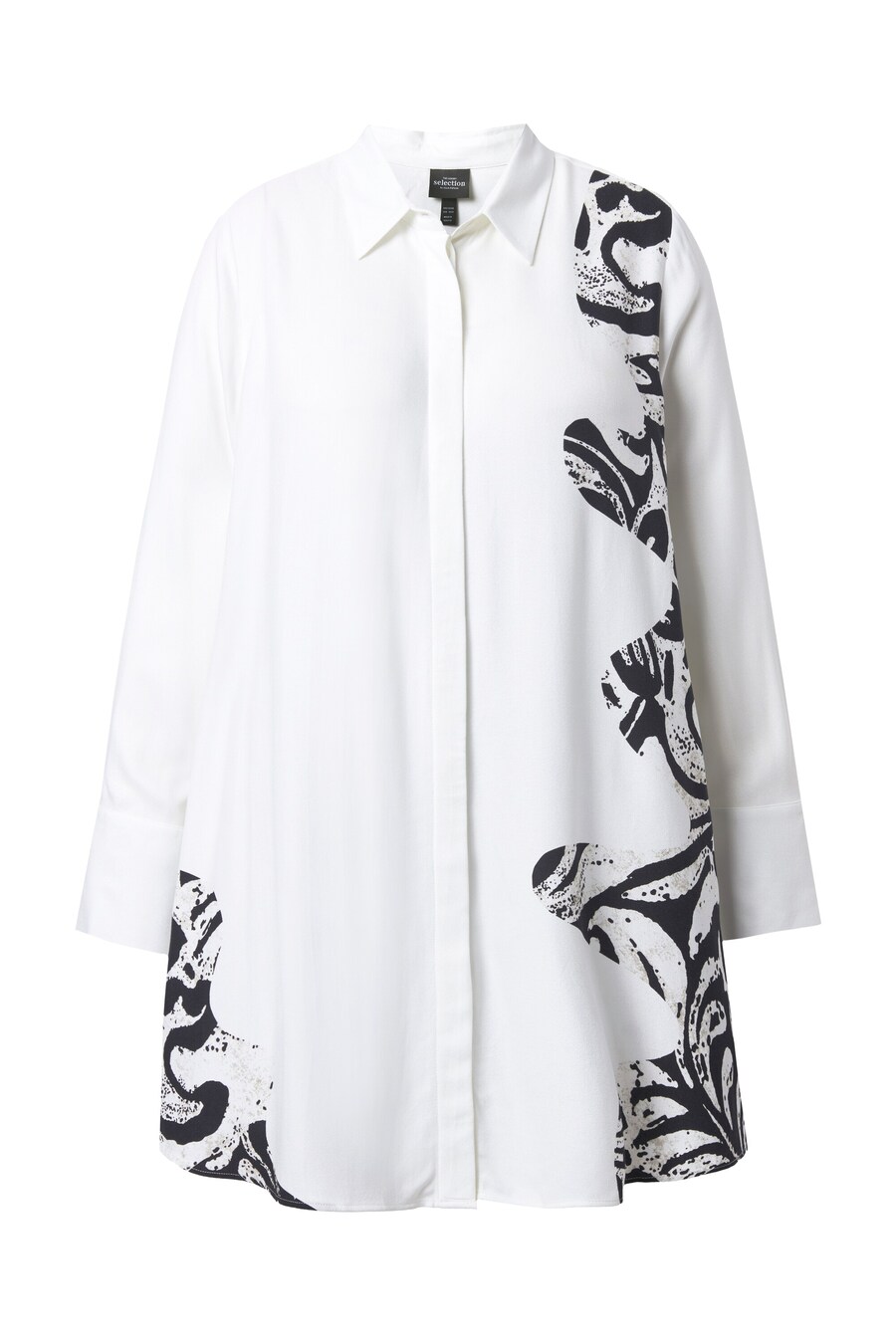 

Блуза Ulla Popken, черный/белый