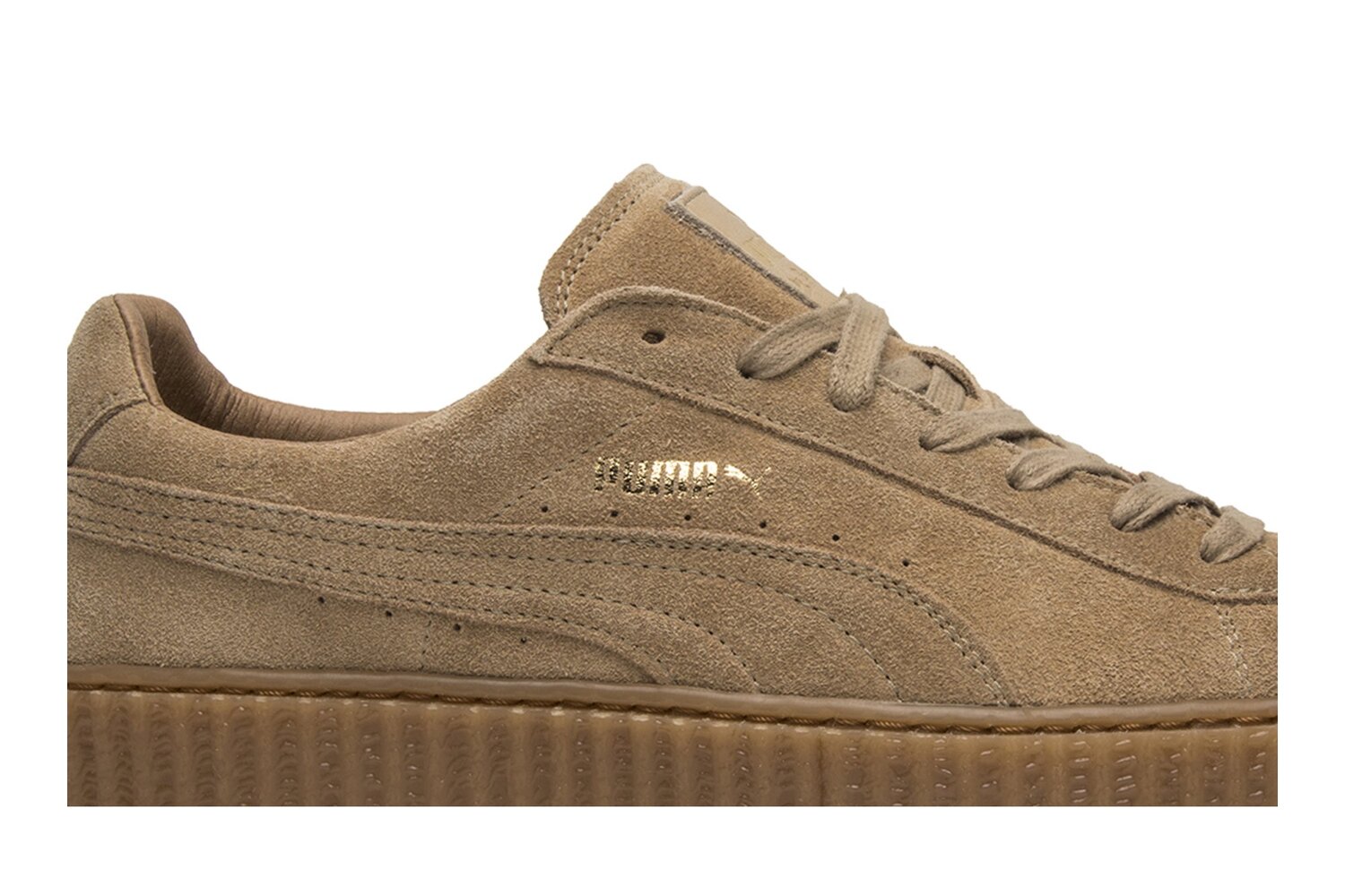 Кроссовки Fenty x Wmns Suede Creeper Puma, желто-коричневый — фото 2