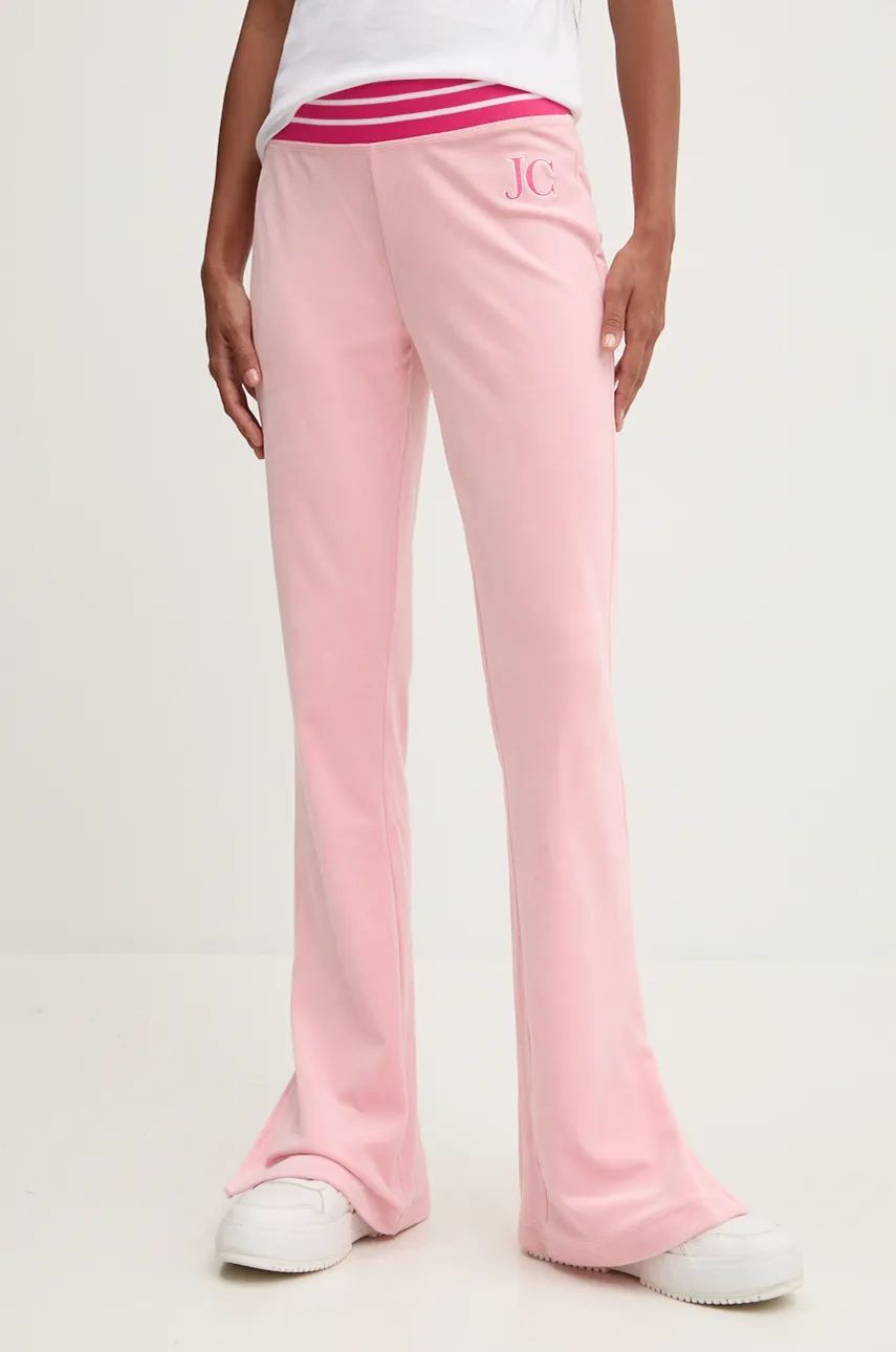 

Бархатные спортивные брюки Juicy Couture KURT TRACK PANT, розовый
