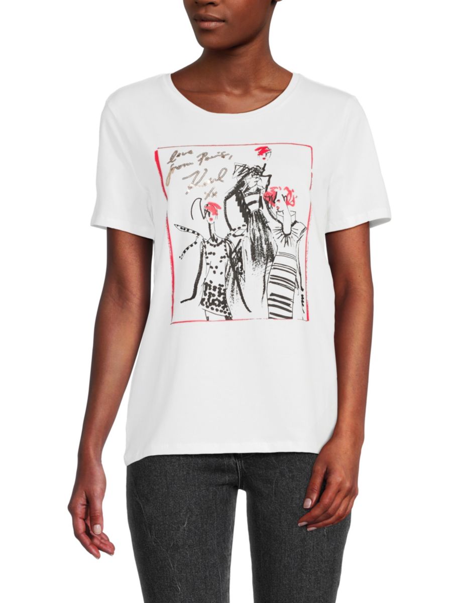 

Футболка с рисунком Karl Lagerfeld Paris, белый