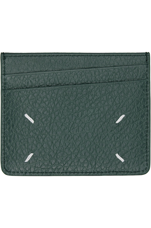 

Maison Margiela Зеленый держатель для карт с четырьмя стежками