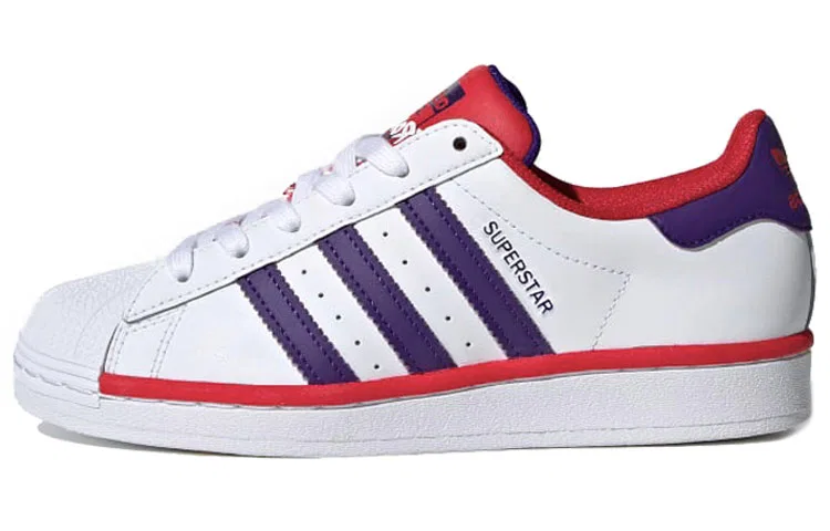 Детские кроссовки для скейтбординга с низким верхом J Cushioning Adidas Originals, White Purple Red