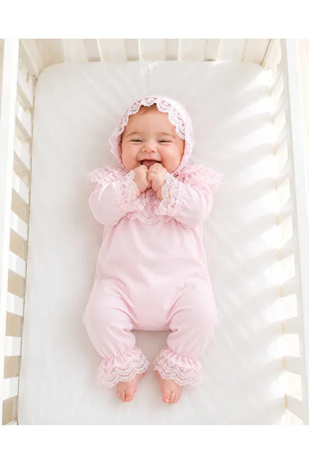 Детский комбинезон для девочек кружевной Lily hat Mert Baby, Pink