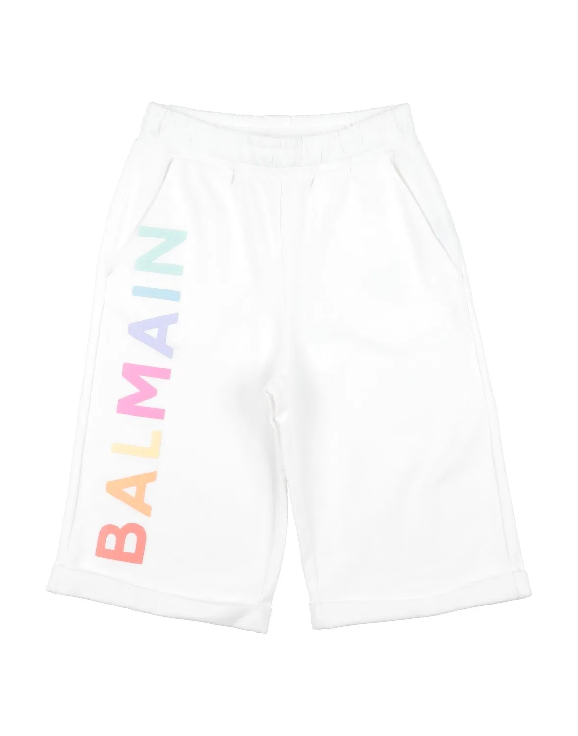 Детские шорты для мальчиков с принтом Balmain, белый