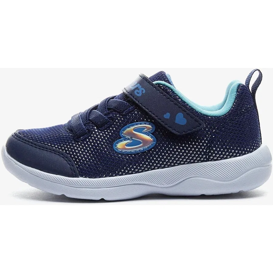 Кроссовки детские с шнуровкой Skech-Stepz 2.0 Easy Peasy Skechers, Темно-синий/Зеленый