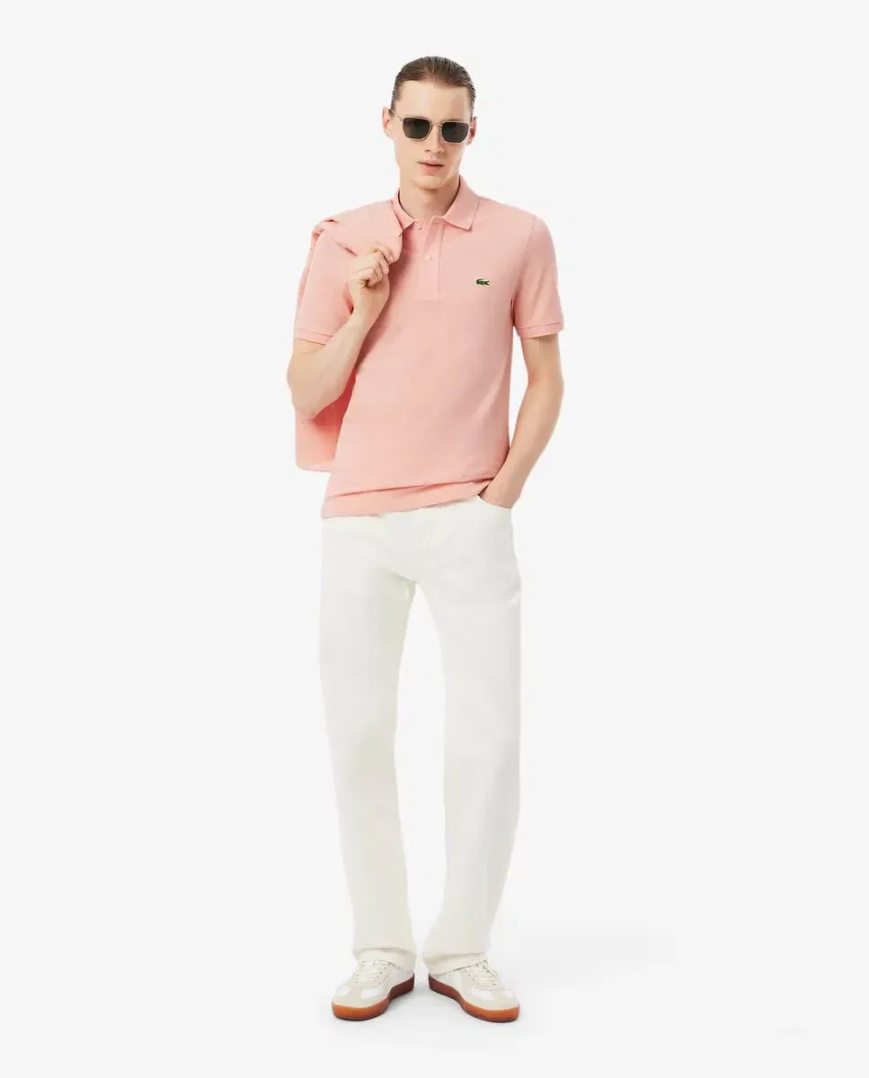 Мужское поло с коротким рукавом Lacoste, Роза — фото 4