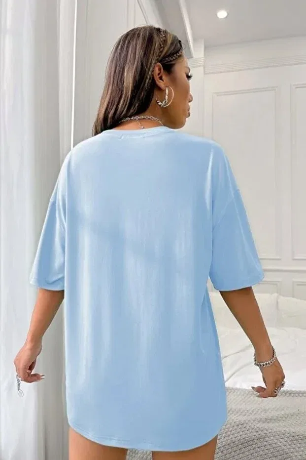 Детская футболка с принтом Unisex Baby Blue California West Coast Printed Oversize Revasser, Blue — фото 2