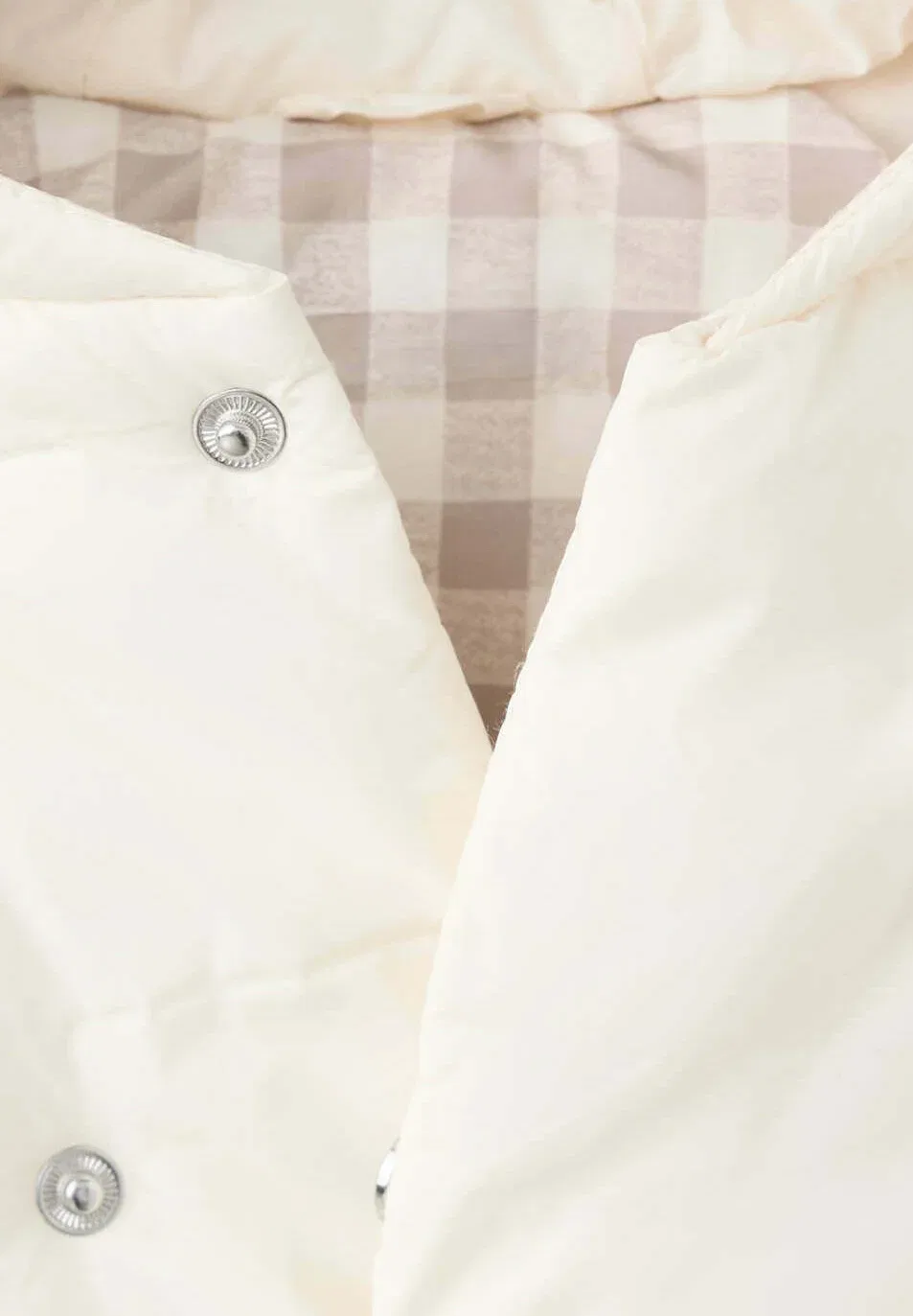 Детская зимняя куртка Mango Kids, Off White — фото 4