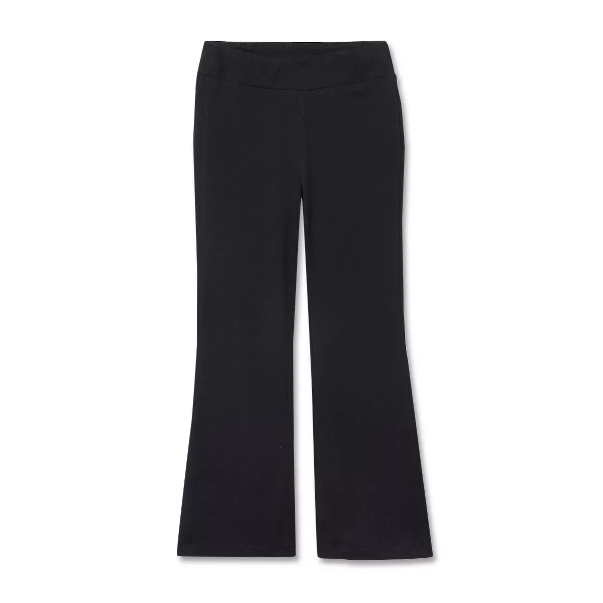 Детские леггинсы для девочек с расклешенной штаниной Tough Cotton Flare Lands' End, Black