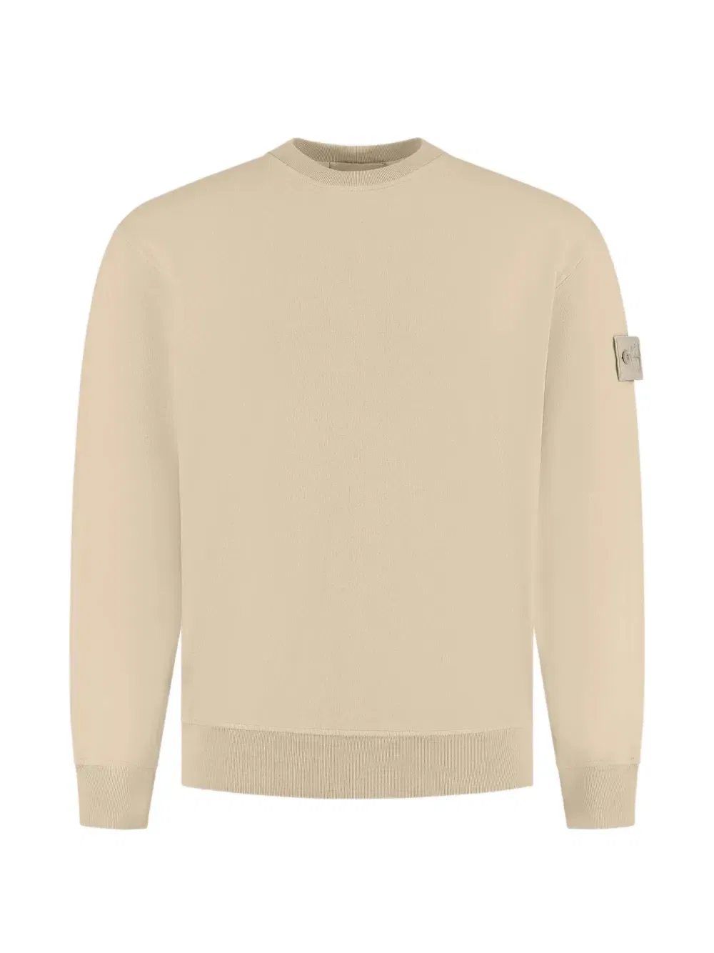 Свитер с нашивкой логотипа Stone Island, бежевый