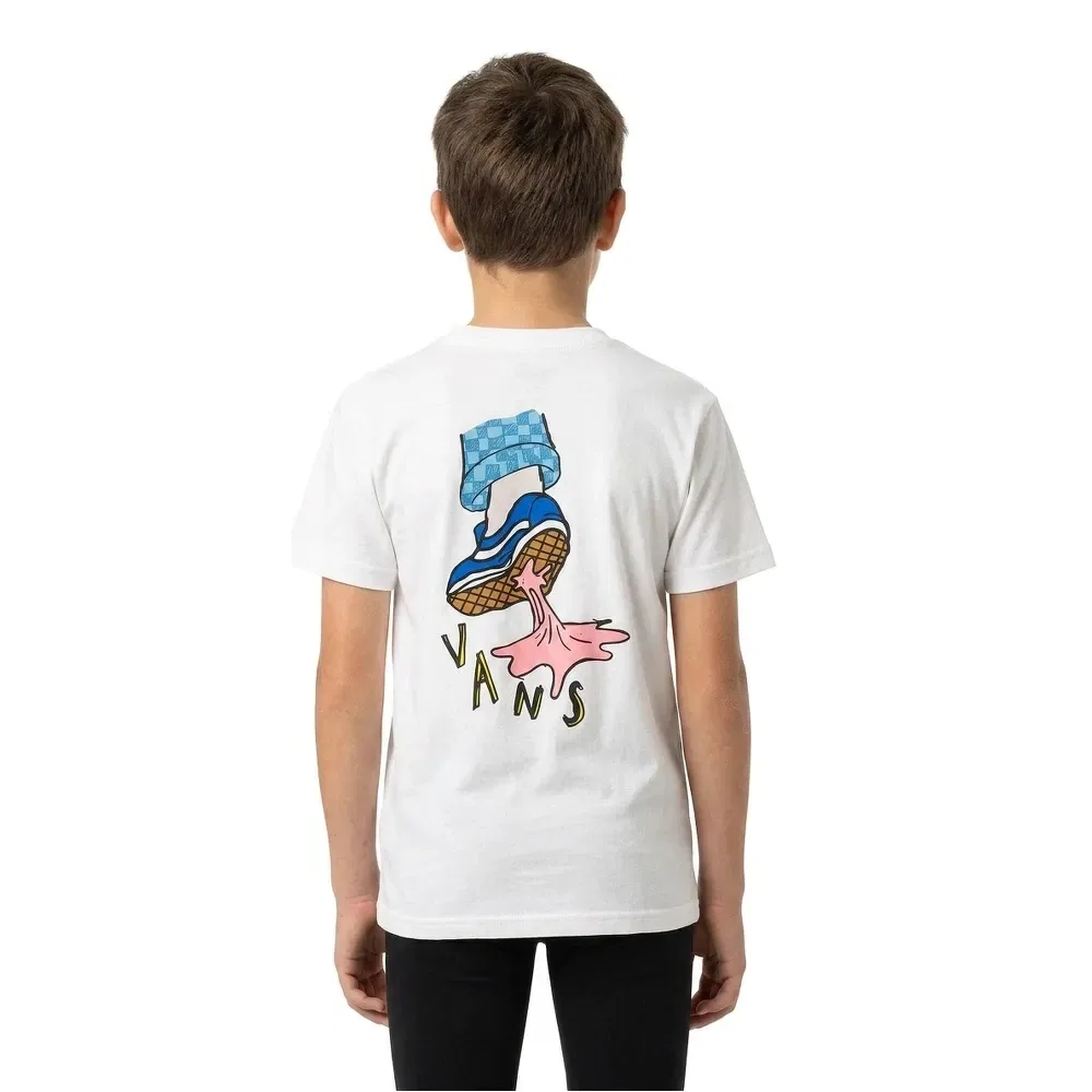 Детская футболка с принтом Gum Sole Tee Vans, White — фото 2