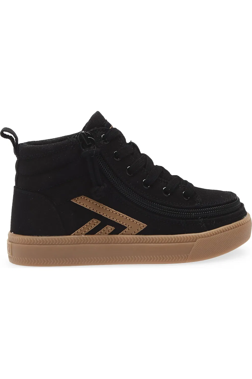 Детские кроссовки низкие с молнией Billy CS BILLY Footwear, Black/Gum — фото 3