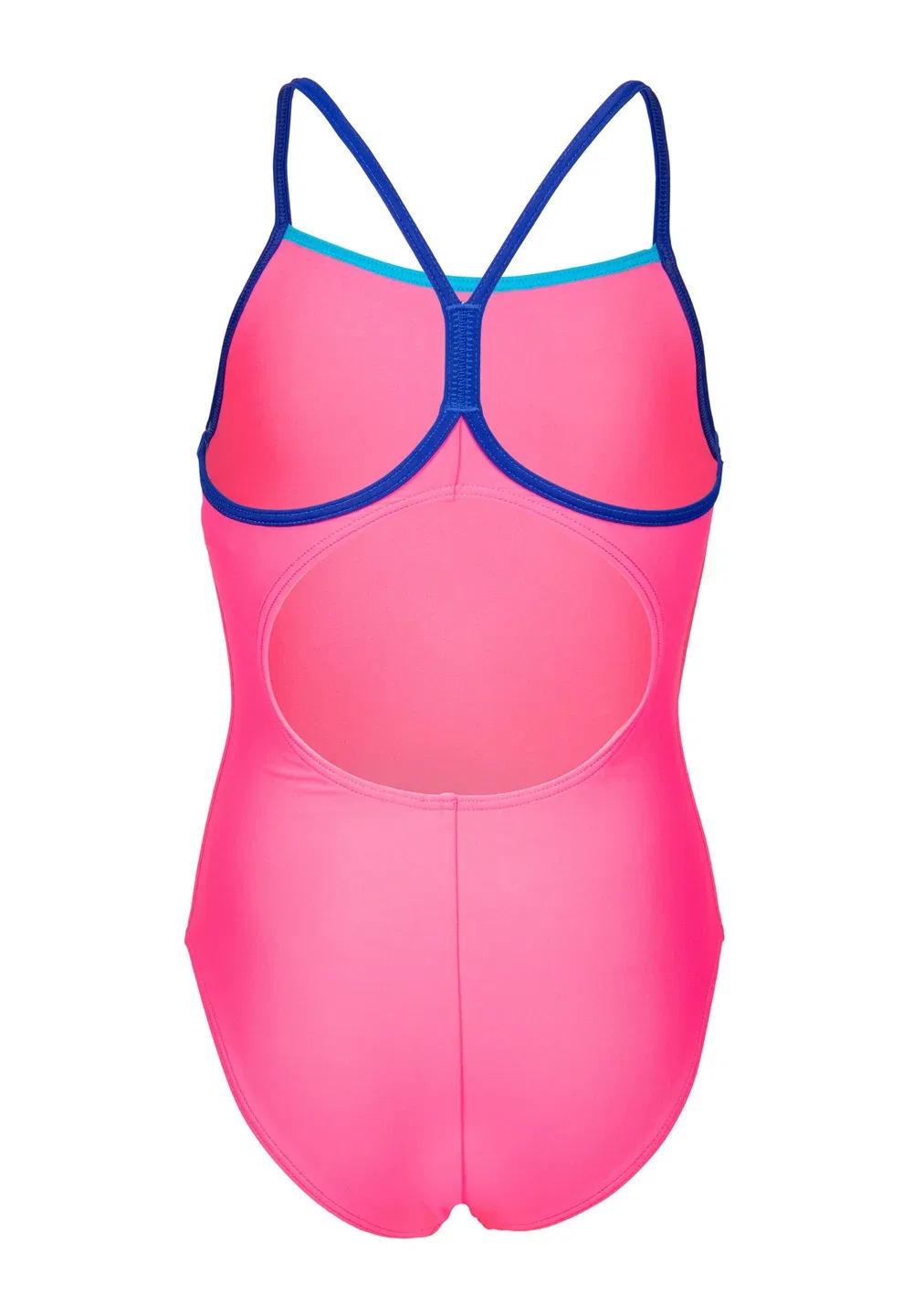 Однотонный купальник светло-серого цвета Arena, Shocking Pink-Neon Blue-Eyeblush — фото 2