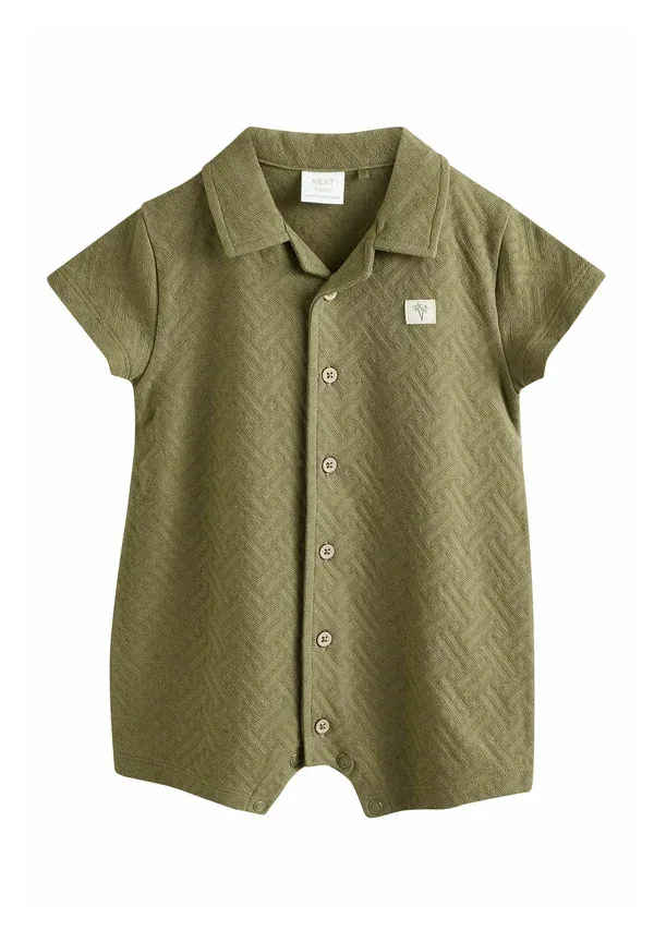 Комплект из 2 комбинезонов, хлопок, Regular fit rompers 2 pack, Next, neutral khaki, хаки — фото 2