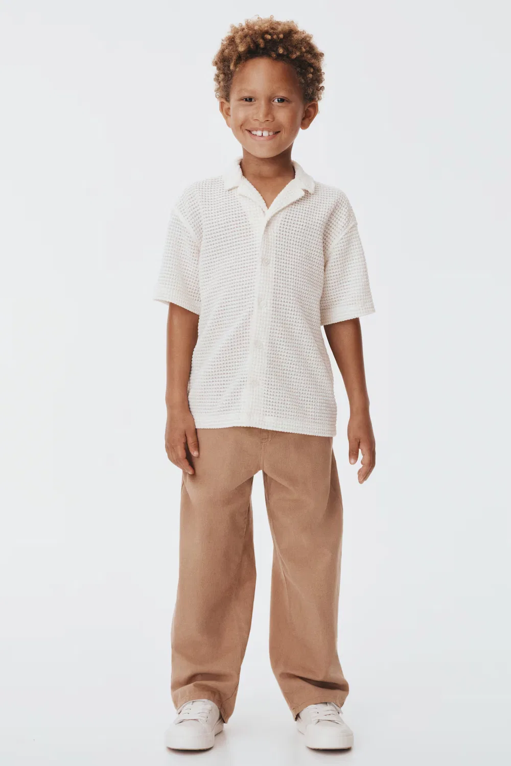 Спортивные брюки из смеси льна H&M, Hellbraun