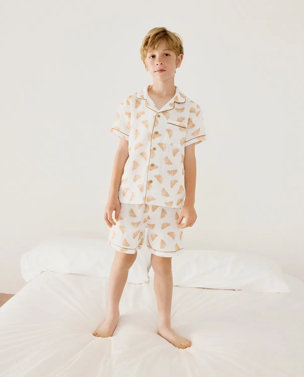 Детская пижама с длинным рукавом Cotton Juice, Blanco