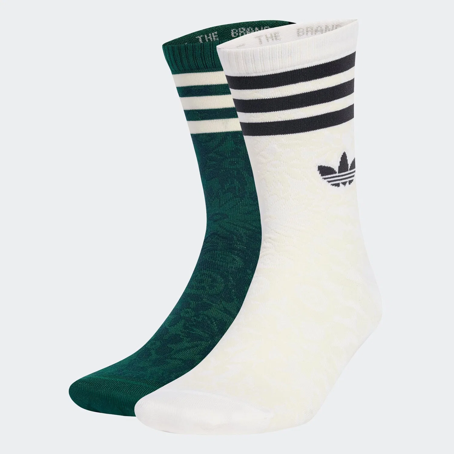 Женские носки для спорта с цветочным принтом Adidas Originals, Aurora Ivy / Cream White