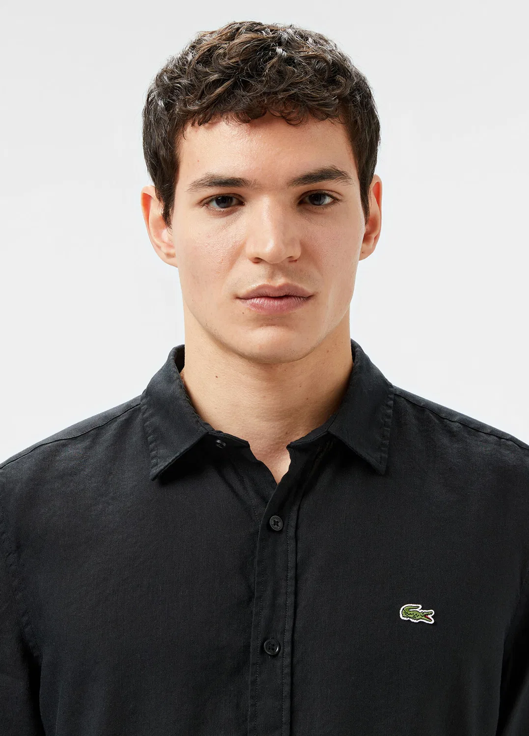 Рубашка slim fit Lacoste, черный — фото 2