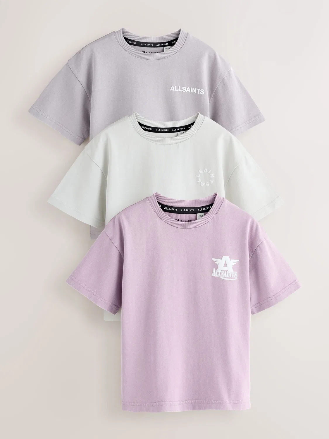 Футболка с круглым вырезом 3 шт smALLSAINTS, Washed Purple