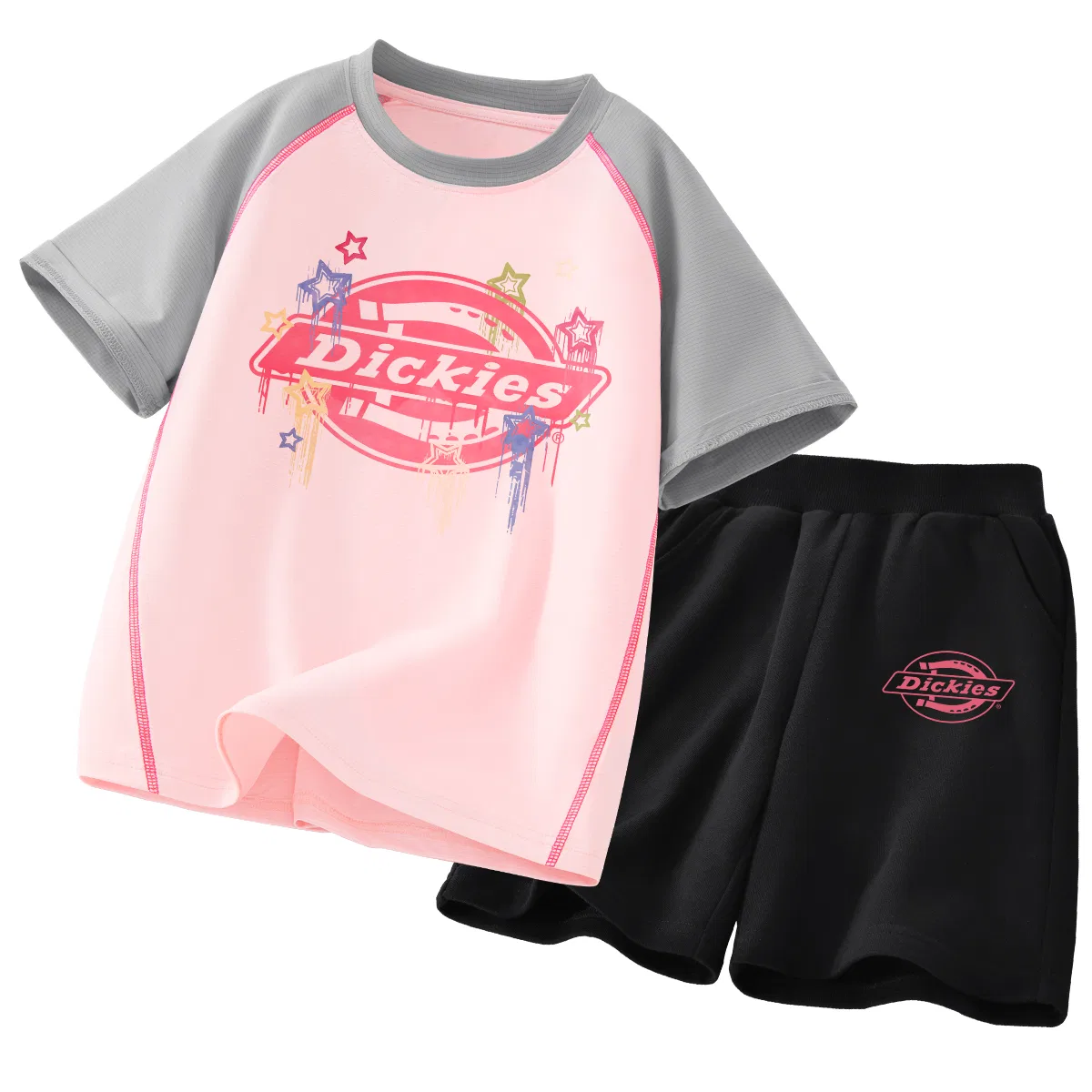 Детский комплект из футболок с логотипом Dickies, White/Black — фото 3