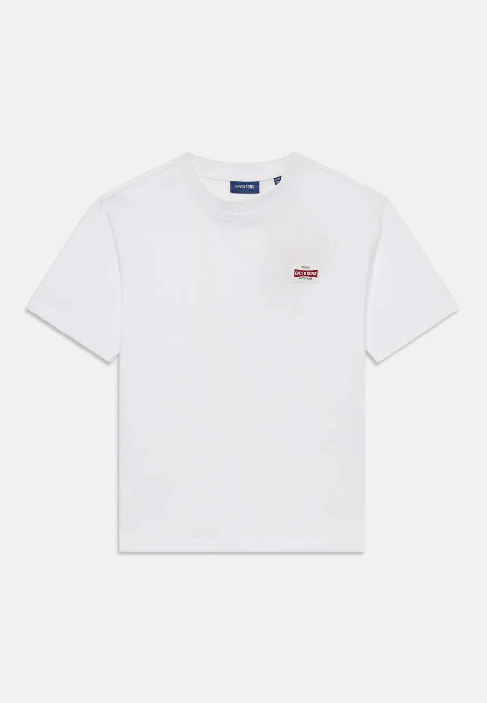 Osjfred life rlx ss label tee noos - базовая футболка Only & Sons Junior, Bright White — фото 3