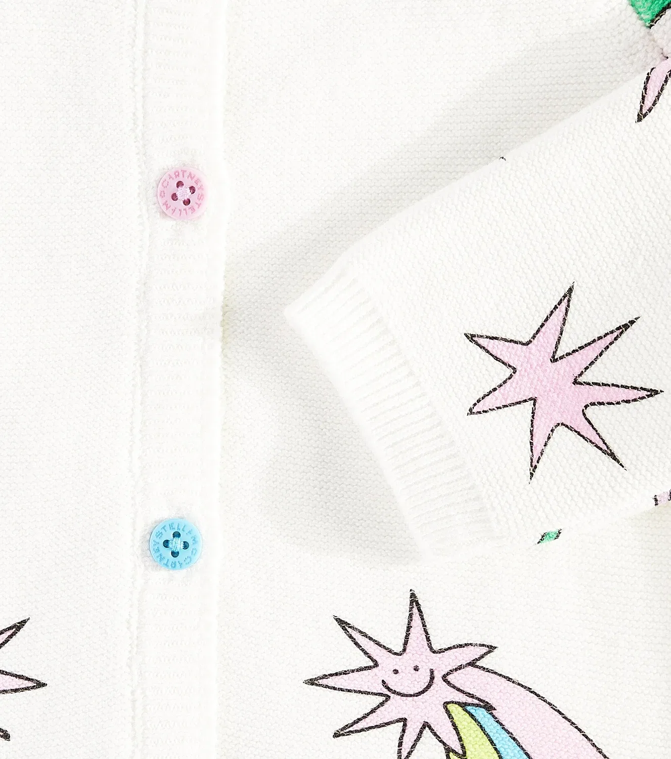 Кардиган хлопковый Stella Mccartney Kids, белый — фото 3