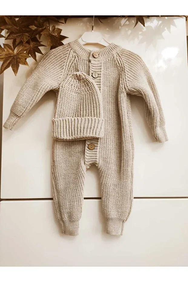 Детский комбинезон трикотажный Meriç Bebe, Beige