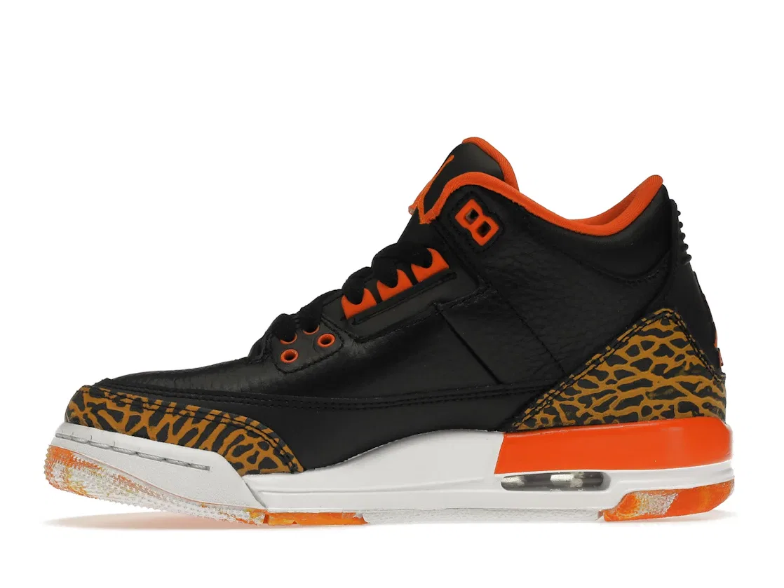 Детские кроссовки Lifestyle Jordan 3 Retro, Black/Kumquat/Team Orange/White — фото 3