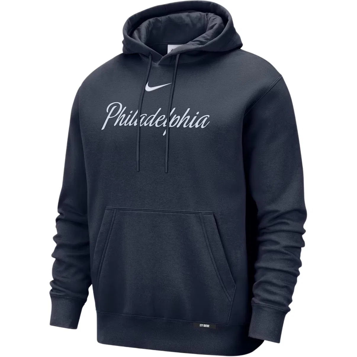 Мужской пуловер с капюшоном Philadelphia 76ers City Edition Nike, Marine Blue