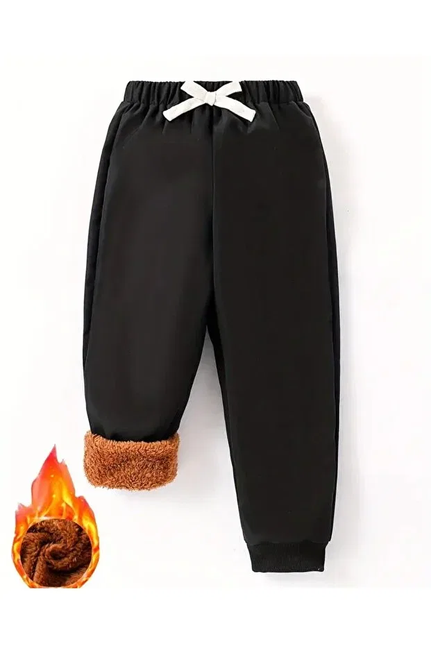 Детские штаны для девочек с принтом Shop, Black