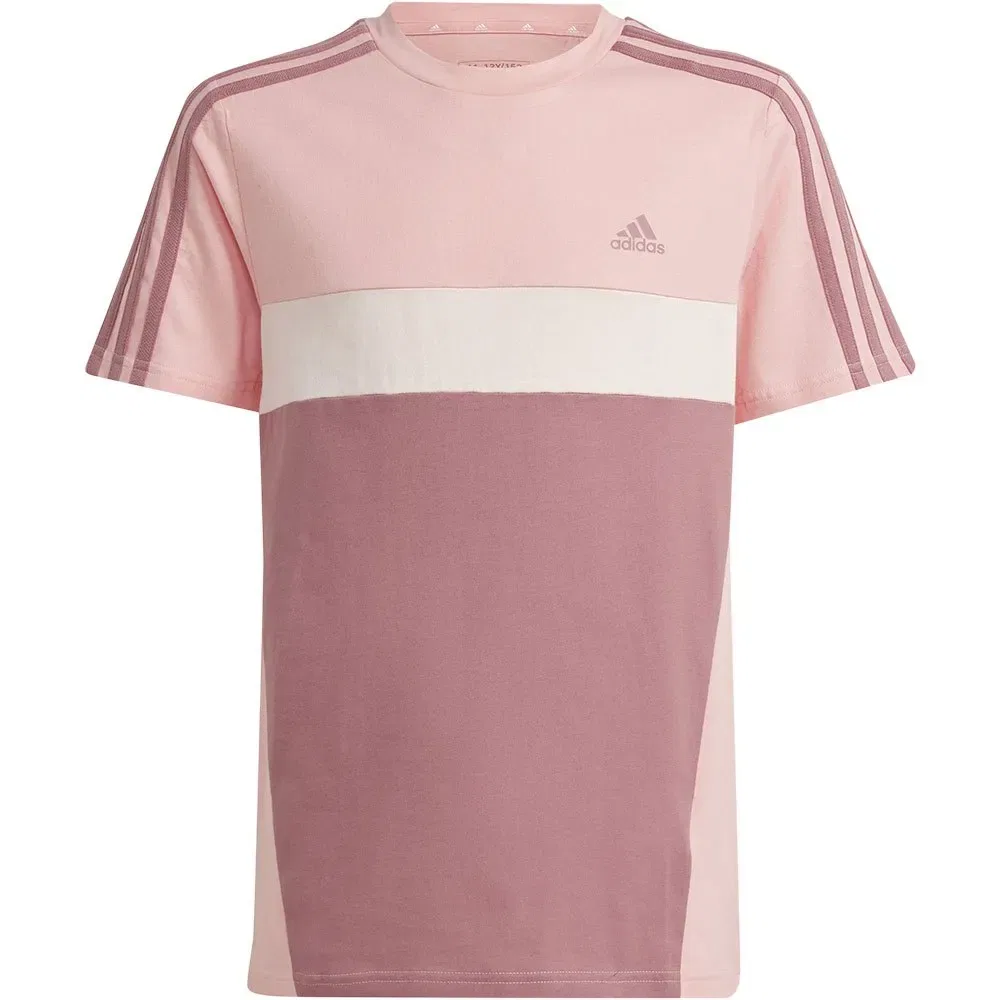 Футболка с коротким рукавом Tiberio 3 Stripes Colorblock Adidas, розовый