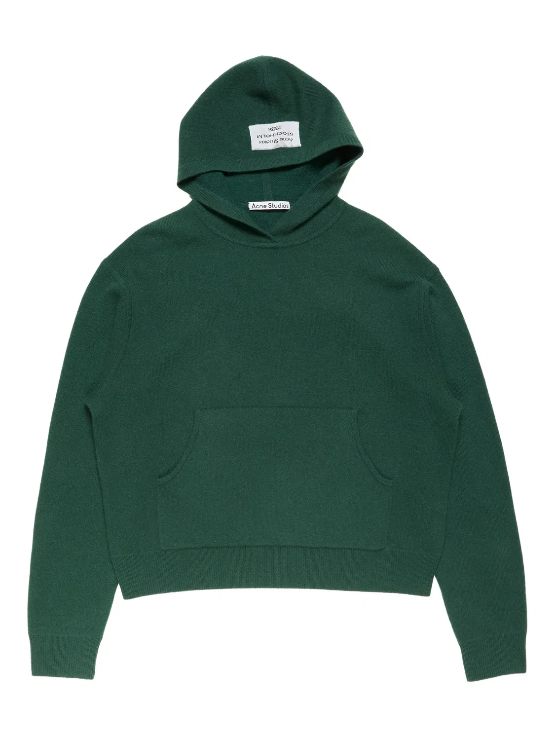 Кружевной худи с длинным рукавом Acne Studios, темно-зеленый