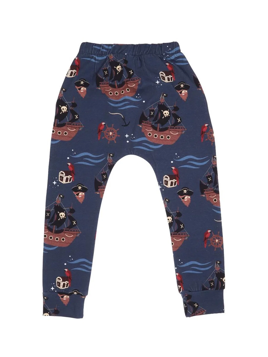 Брюки Walkiddy Regular Pants Pirate Ships темно-синего цвета — фото 2