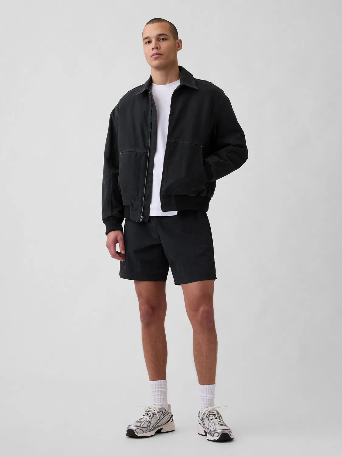 Шорты гибридные быстросохнущие Gap Black, черный — фото 4