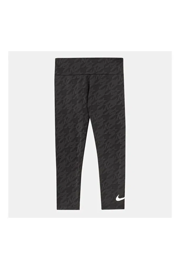 Детские леггинсы для девочек с принтом Varisty Prep Nike, Black