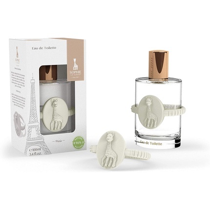 Parfums Sophie la girafe Vegan Children's Eau de Toilette 100 мл с кольцом для прорезывания зубов - идеально подходит для детей, мам и беременных женщин - 96% натуральный — фото 2