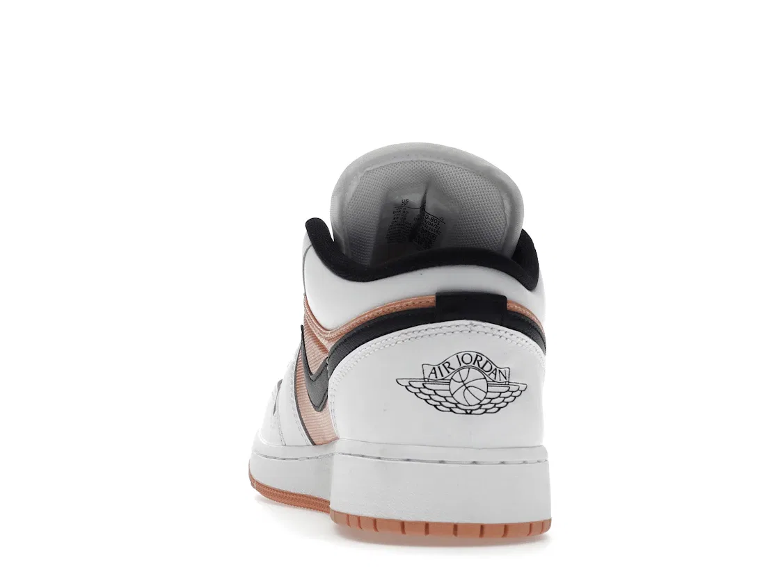 Детские кроссовки Lifestyle с принтом Jordan 1 Low Jordan, Light Madder Root/Black-White — фото 4