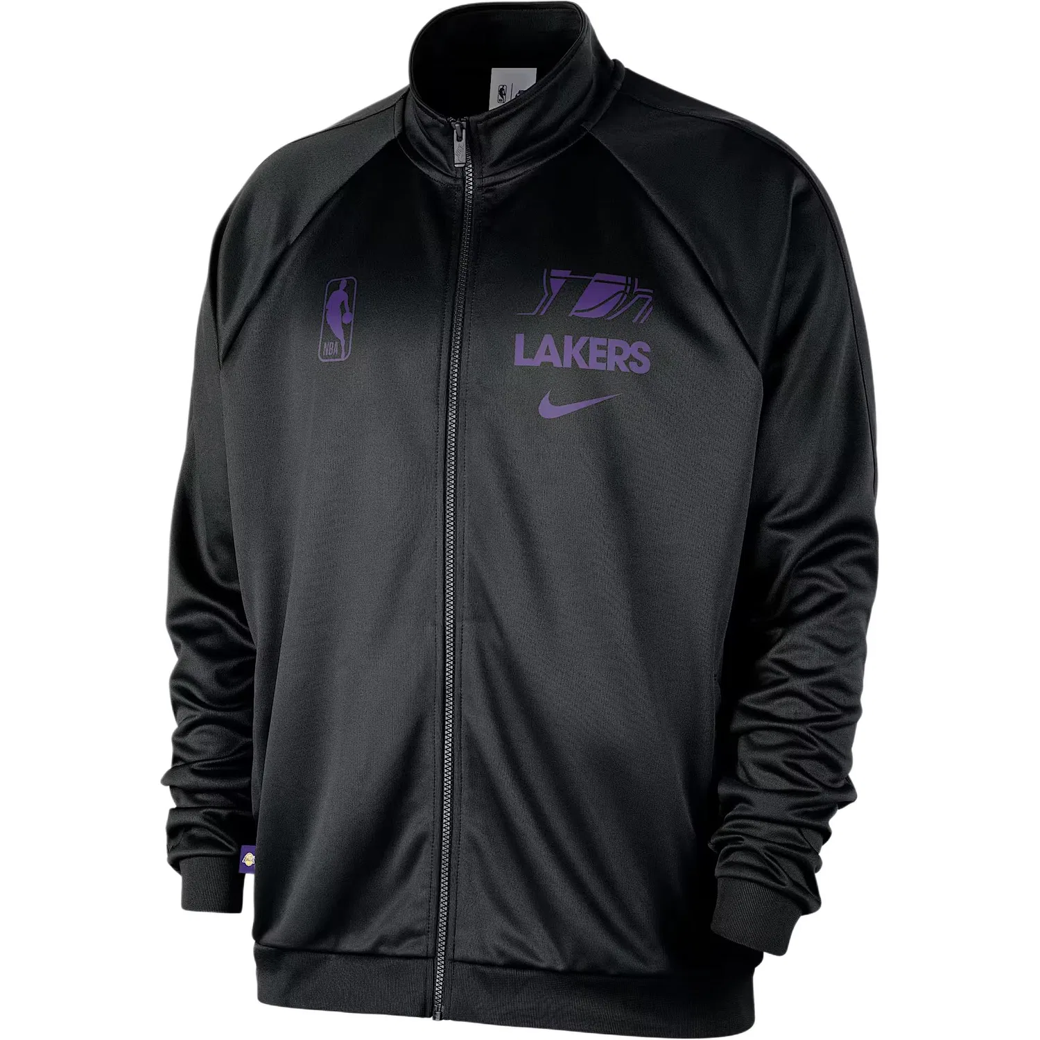 Мужская куртка из полиэстера с принтом Los Angeles Lakers Nike, Black