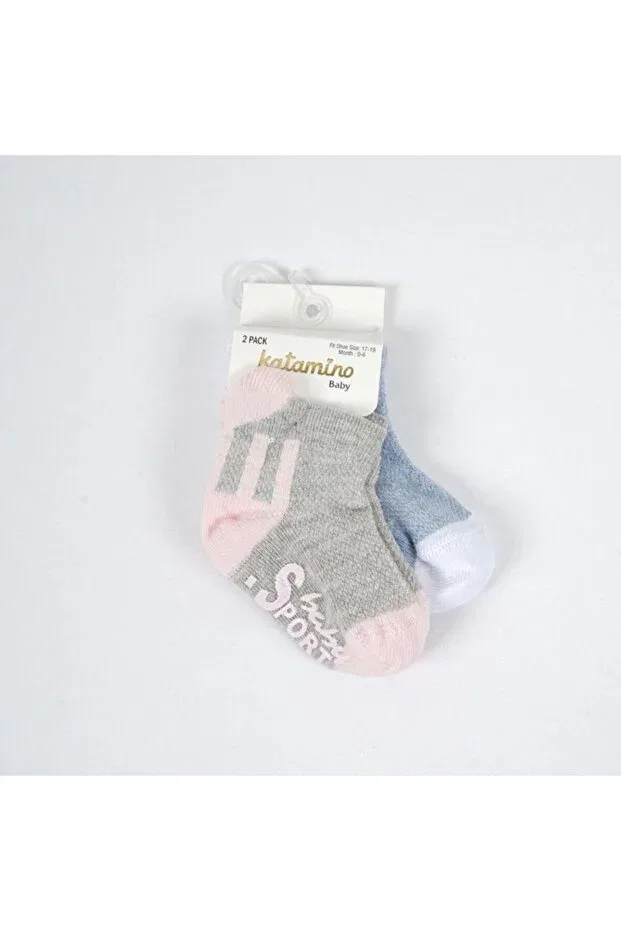 Детские носки для девочек с принтом Morgan Katamino, Gray