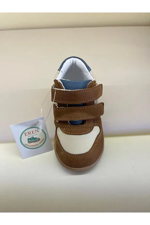 Детские туфли для мальчиков на липучке Eren Premium, Brown — фото 4