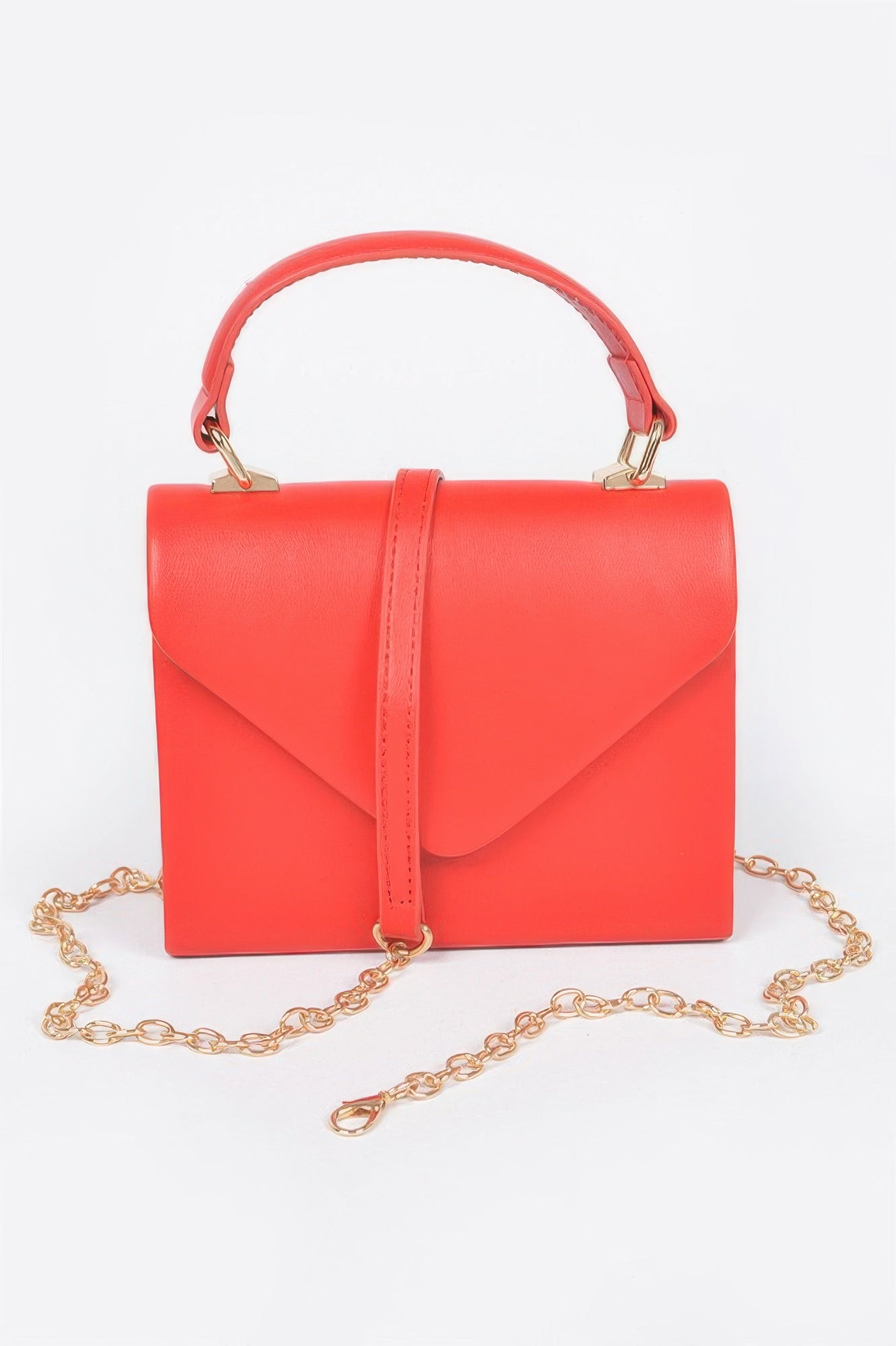 

Искусственная кожа Клатч с простой ручкой FASHNZFAB, красный