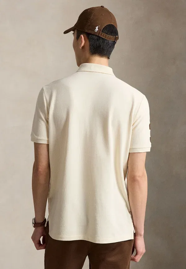 Поло хлопковое Classic Fit Big Pony Mesh Polo Shirt Polo Ralph Lauren, Guide Cream — фото 3