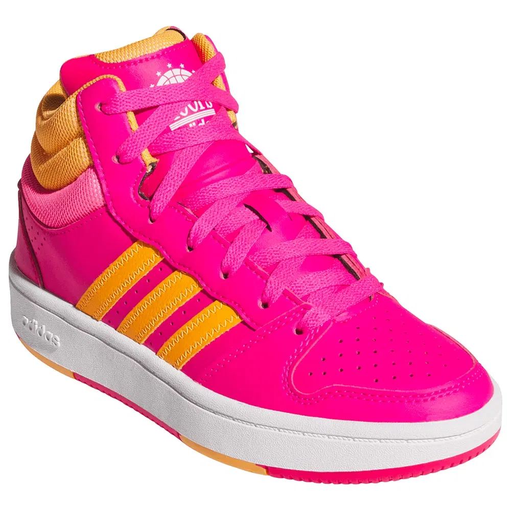 Кроссовки Hoops Mid Classic Junior Adidas, розовый — фото 2