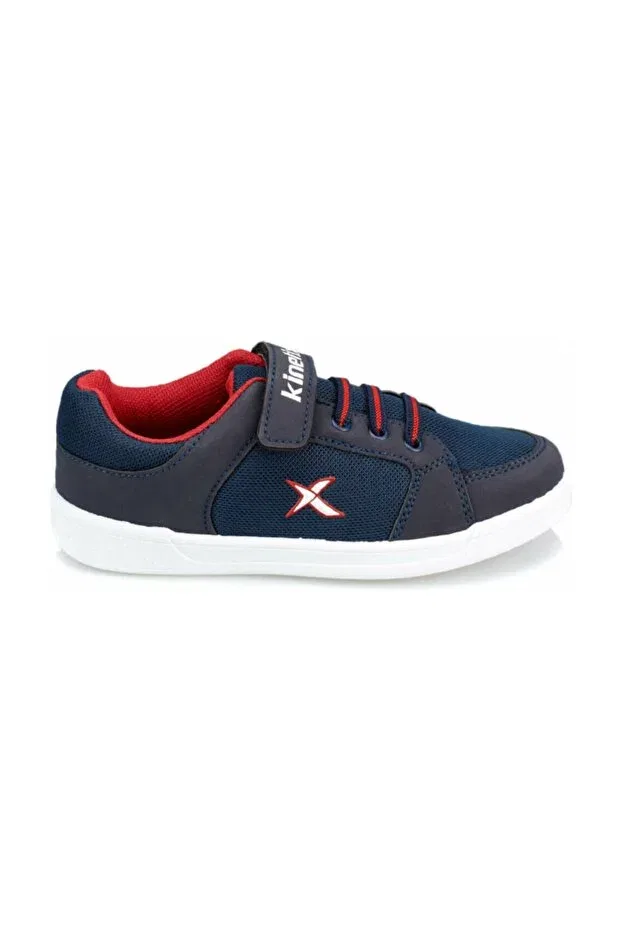 Детские кеды для мальчиков на шнуровке Kinetix, Navy Blue / Red — фото 2
