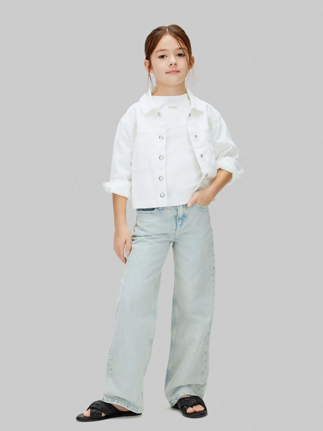 Куртка джинсовая Denim Trucker Jacket Calvin Klein, белый