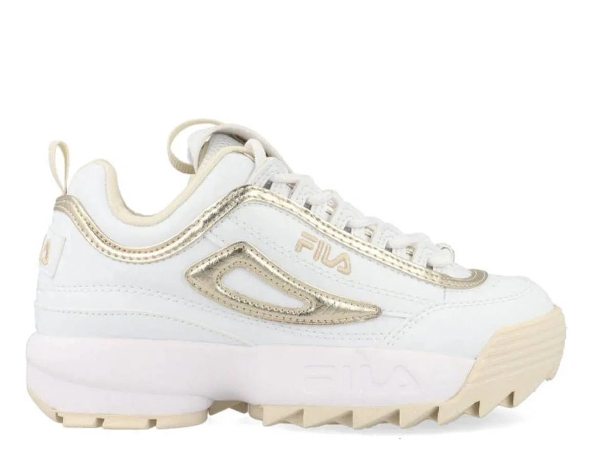 Детские кроссовки для девочек с платформой Destroyer F Teens Fila, White Gold