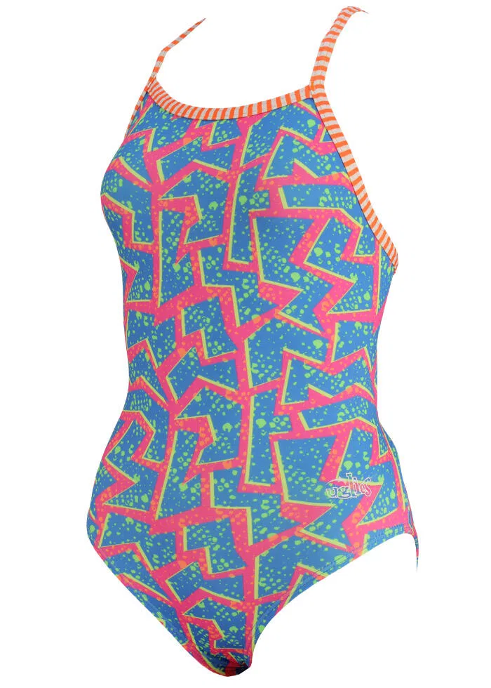 Детский купальник с принтом Candy Cane Dolfin Tokyo, Rosa / Blau / Gelb
