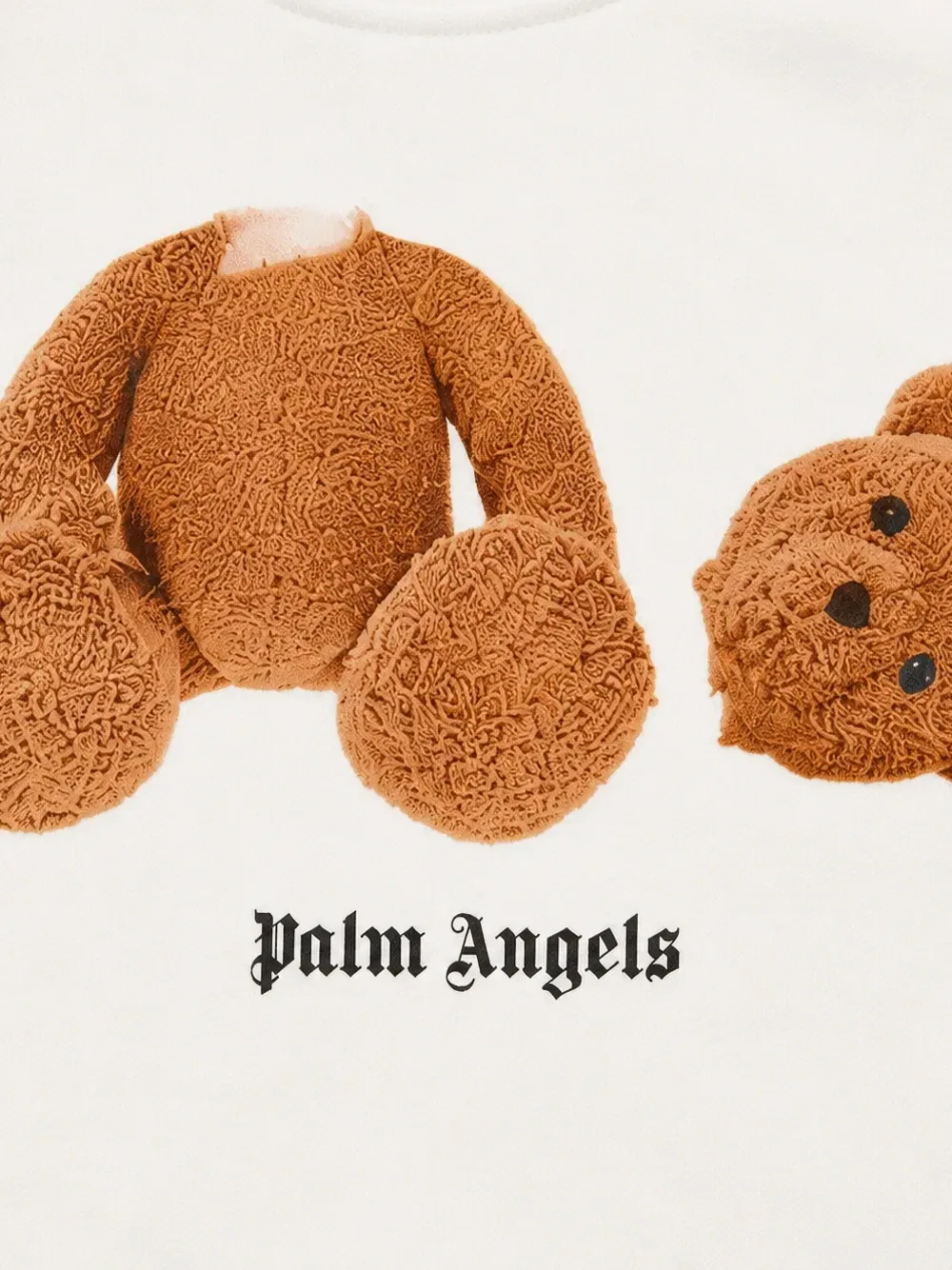 Свитшот с изображением медведя Palm Angels Kids, белый — фото 3