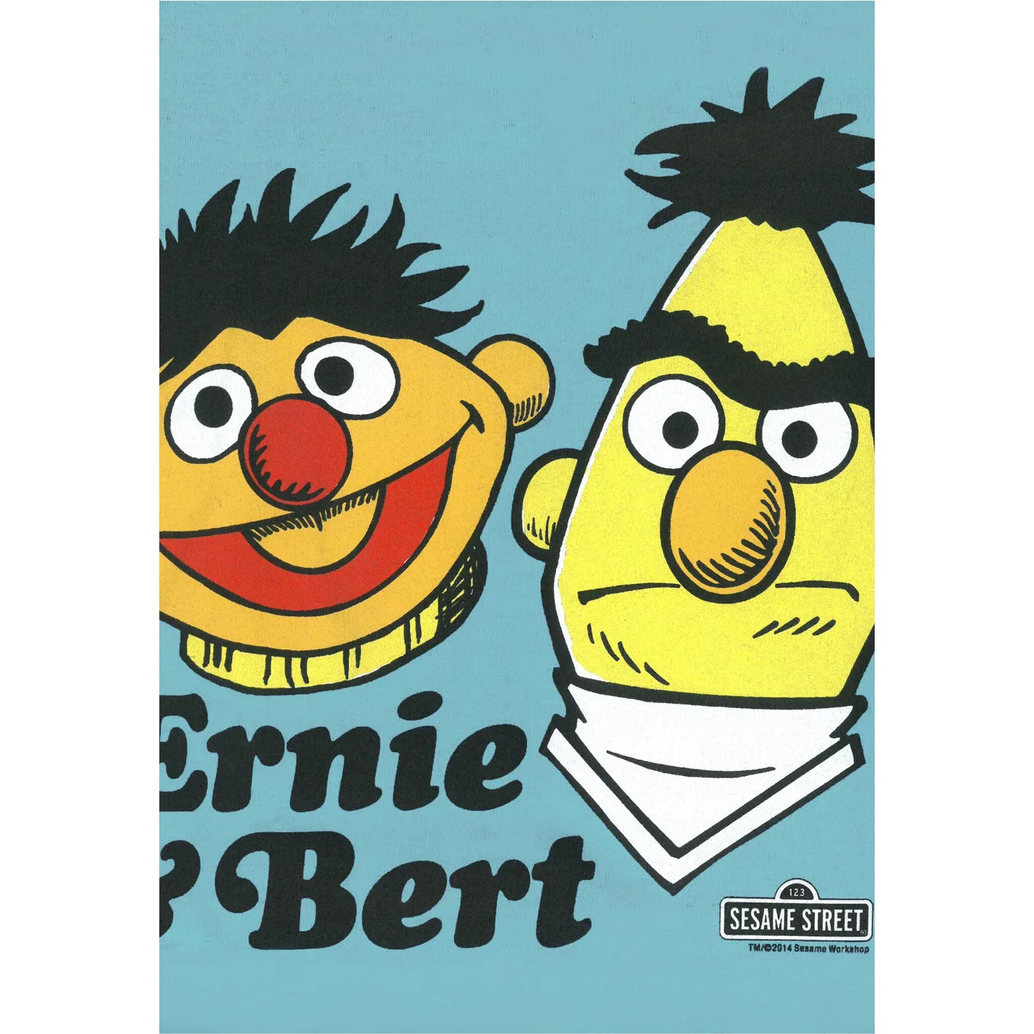 Детская футболка с принтом Ernie & Bert LOGOSHIRT, Light Blue — фото 4