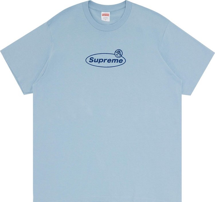 

Футболка Supreme Warning Tee 'Dusty Blue', синий